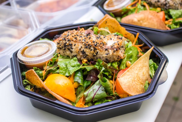 sesame crusted chicken asian salad